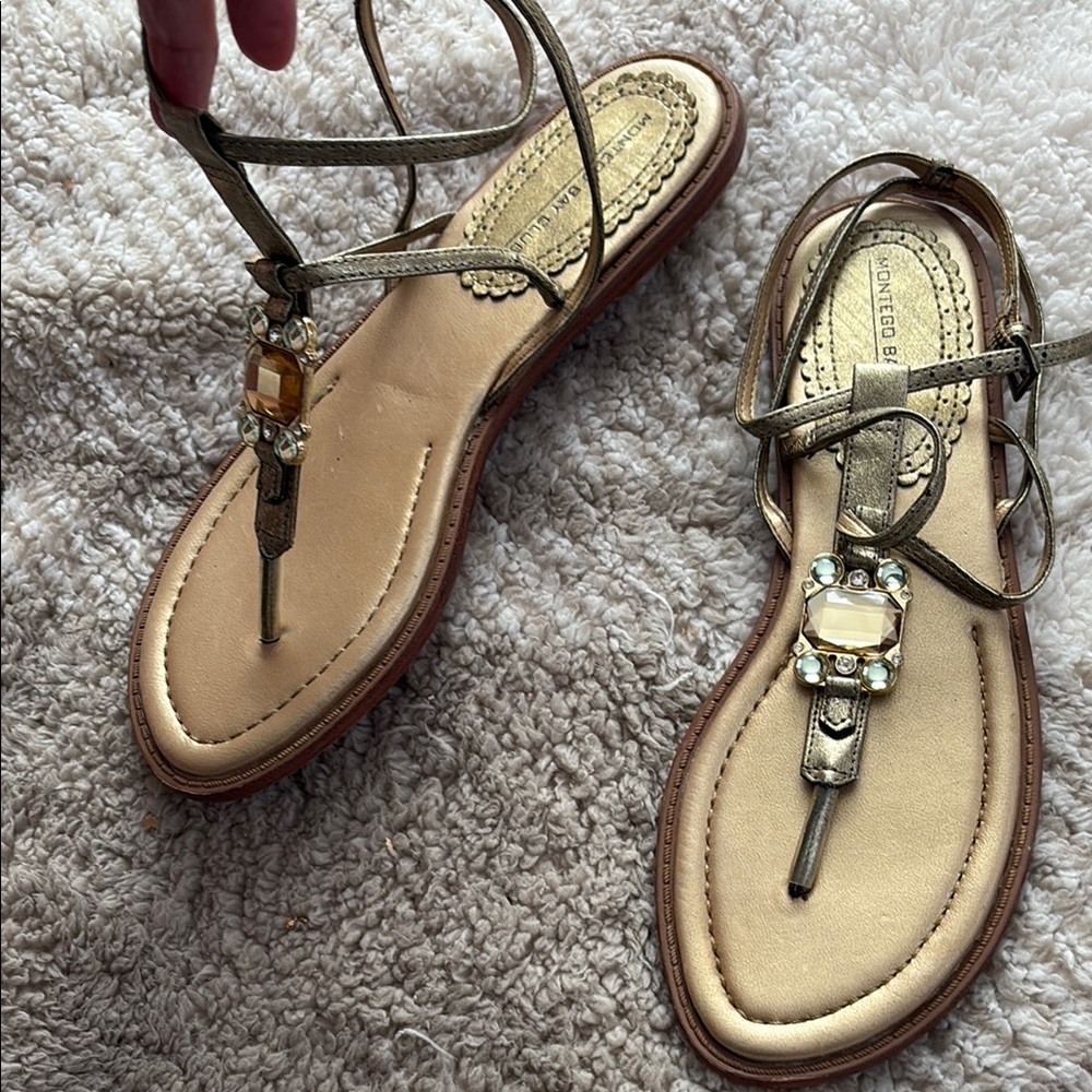 Bronze Strappy Sandals